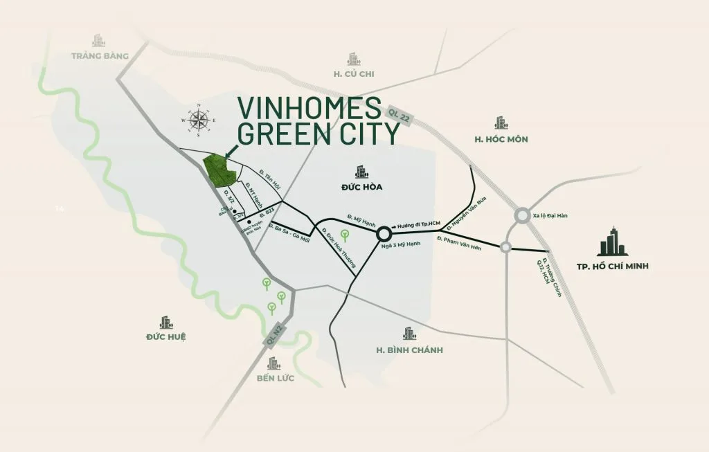 Vị trí Vinhomes Green City chuẩn